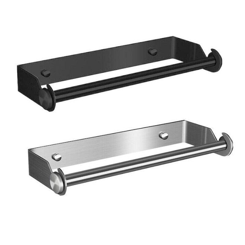 Paper Towel Holder Under Cabinet Wall Mount Stainless Steel Rack Kitchen - Black V528-9360312160214
