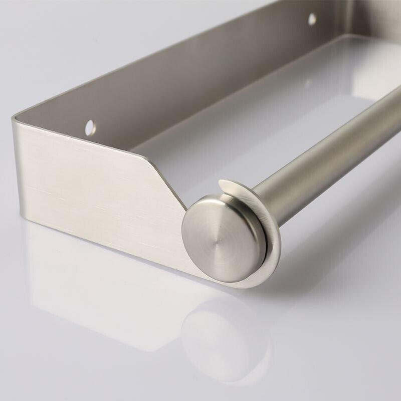 Paper Towel Holder Under Cabinet Wall Mount Stainless Steel Rack Kitchen - Black V528-9360312160214
