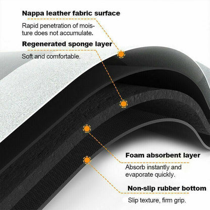 40*60CM Super Absorbent Floor Mat Soft Quick-Drying Non-Slip Diatom Mud Bath - Blue-Oval V528-9360312169330
