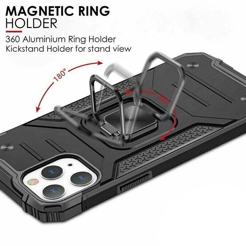 Shockproof Ring Case For iPhone 14 Plus Blue/Black/Red - Blue V528-9360312188522