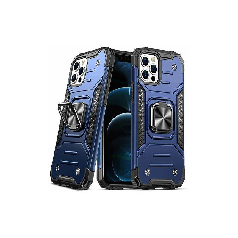 Shockproof Ring Case For iPhone 14 Plus Blue/Black/Red - Blue V528-9360312188522