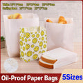 1000PCS Oil-proof Takeaway Paper Bags for Premium Takeout Supply - White-16*11*4cm V528-9360312191973