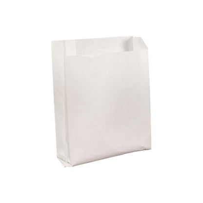 1000PCS Oil-proof Takeaway Paper Bags for Premium Takeout Supply - White-16*11*4cm V528-9360312191973