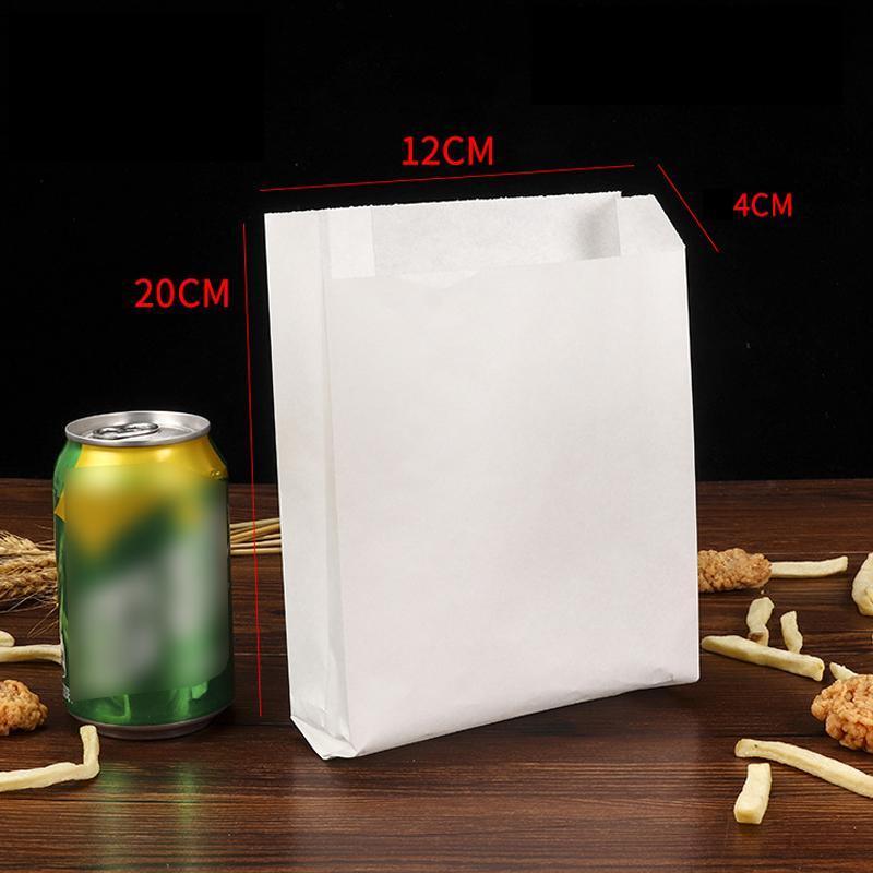1000PCS Oil-proof Takeaway Paper Bags for Premium Takeout Supply - Smiling faces-23*13*7cm V528-9360312192017