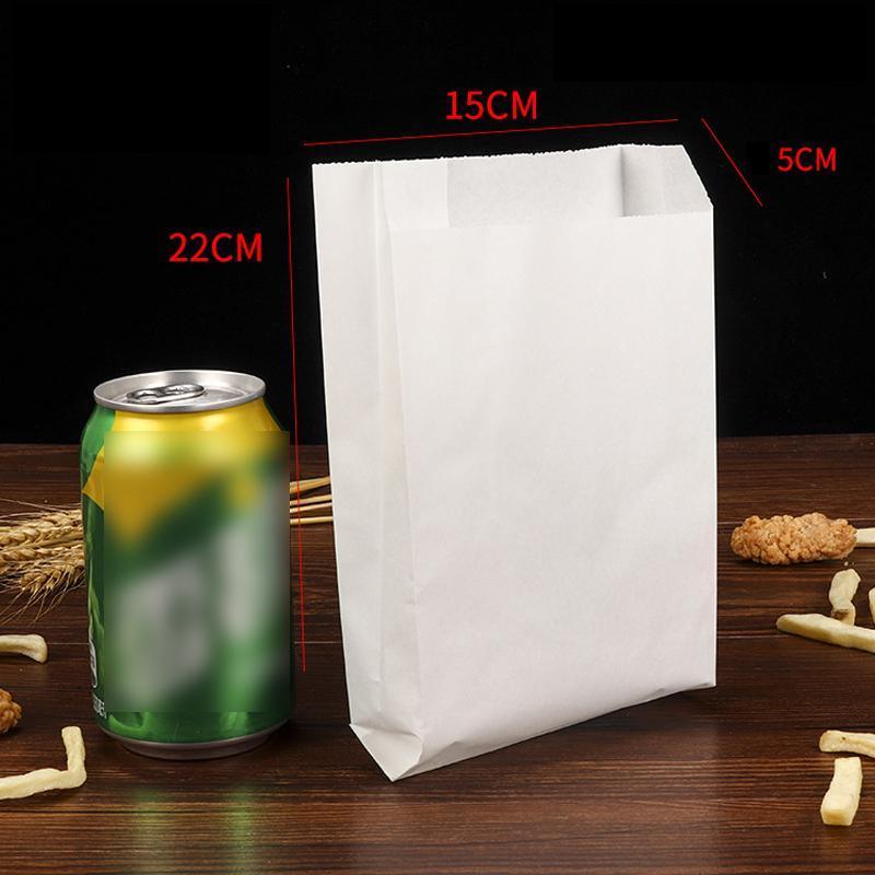 1000PCS Oil-proof Takeaway Paper Bags for Premium Takeout Supply - Smiling faces-23*13*7cm V528-9360312192017