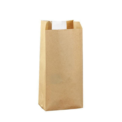 Takeaway Storage Baking Bread Bag Toast Food Packaging Bag Kraft Paper Bag Cowhide - 33X16X11CM V528-9360312194325
