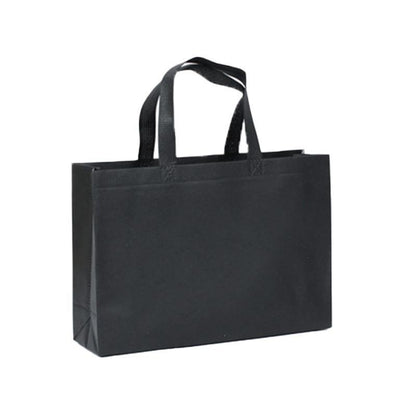 100PCS Reusable Non Woven Shopping Bags Eco Friendly Washable Tote Bags Black - 41X35X12CM V528-9360312194479