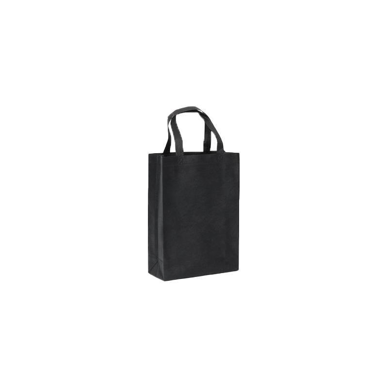 100PCS Reusable Non Woven Shopping Bags Eco Friendly Washable Tote Bags Black - 41X35X12CM V528-9360312194479