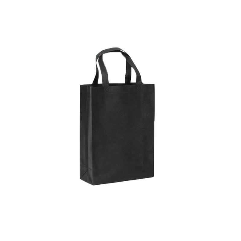 100PCS Reusable Non Woven Shopping Bags Eco Friendly Washable Tote Bags Black - 41X35X12CM V528-9360312194479
