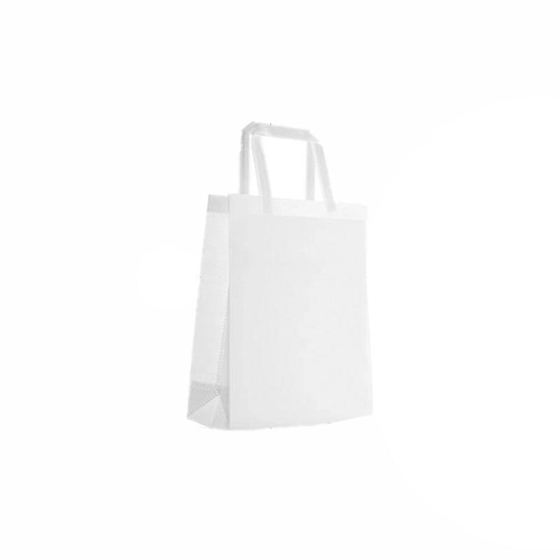 100PCS Reusable Non Woven Shopping Bags Eco Friendly Washable Tote Bags White - 35X25X10CM V528-9360312194561