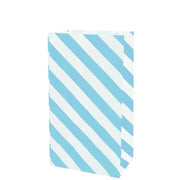 100X Colourful Plaid Kraft Paper Bag Candy Cookie Snack Cake Gift Bags 9X6X18cm - Blue V528-9360312196367