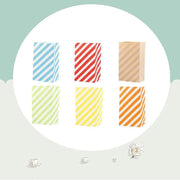 100X Colourful Plaid Kraft Paper Bag Candy Cookie Snack Cake Gift Bags 9X6X18cm - Blue V528-9360312196367