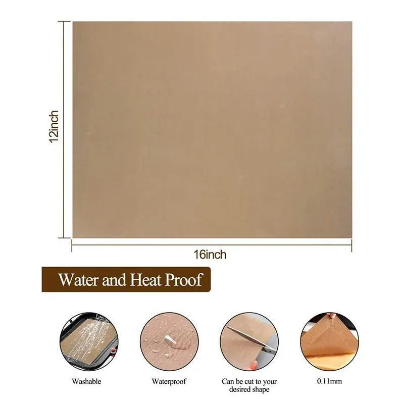 High Temperature Resistant Household Baking Paper Baking Sheet Cloth Non-Stick - White 40*60CM V528-9360312199634