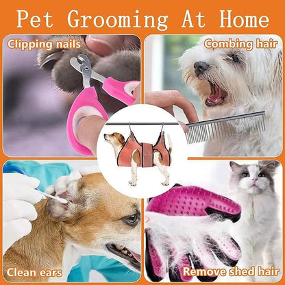 Small Pet Grooming Sling Hammock Dog Cat Restraint Bag Trimming Light Green - XS V528-9360312204031