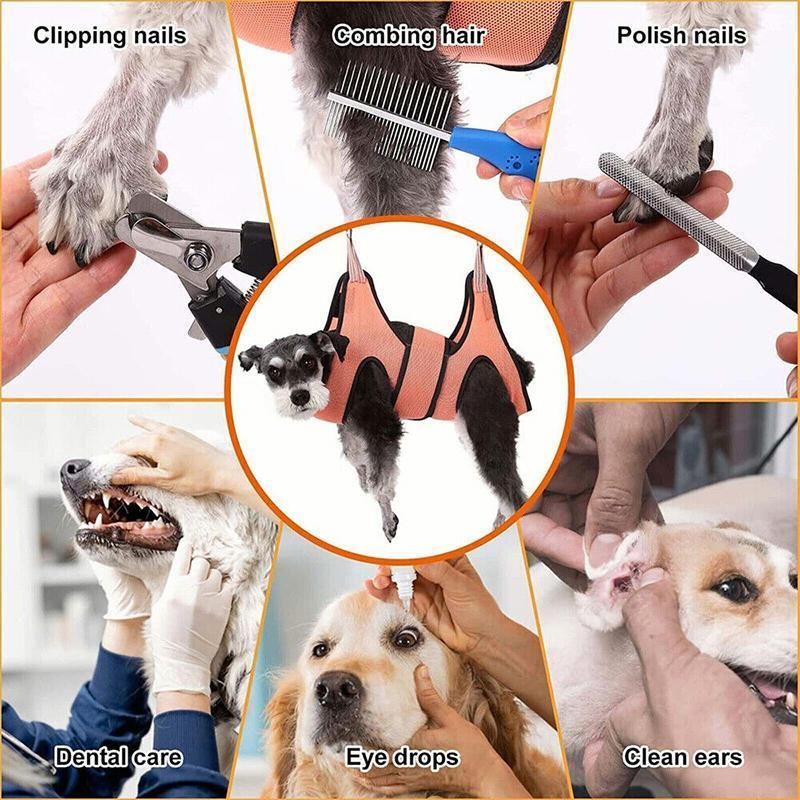 Small Pet Grooming Sling Hammock Dog Cat Restraint Bag Trimming Light Green - S V528-9360312204048