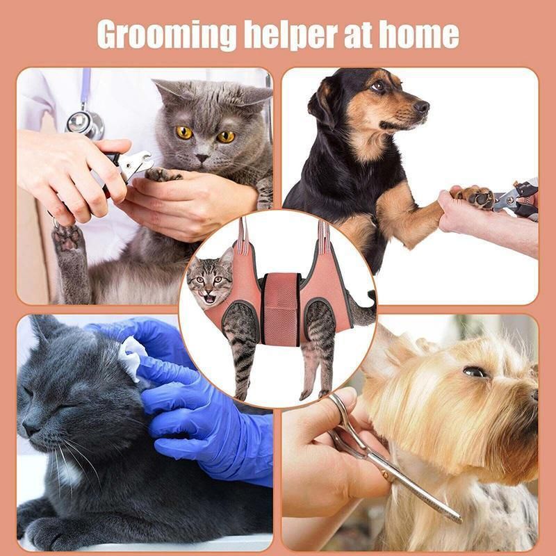 Small Pet Grooming Sling Hammock Dog Cat Restraint Bag Trimming Light Green - S V528-9360312204048