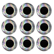 100PCS Fish Eyes 3D Holographic Lure Eyes Fly Tying Jigs Crafts Dolls - 100PCS / 5mm / Silver V528-9360312204253