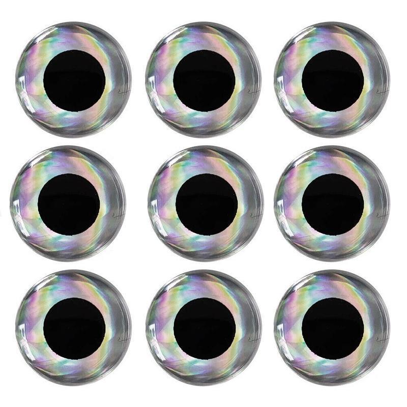 100PCS Fish Eyes 3D Holographic Lure Eyes Fly Tying Jigs Crafts Dolls - 100PCS / 5mm / Silver V528-9360312204253
