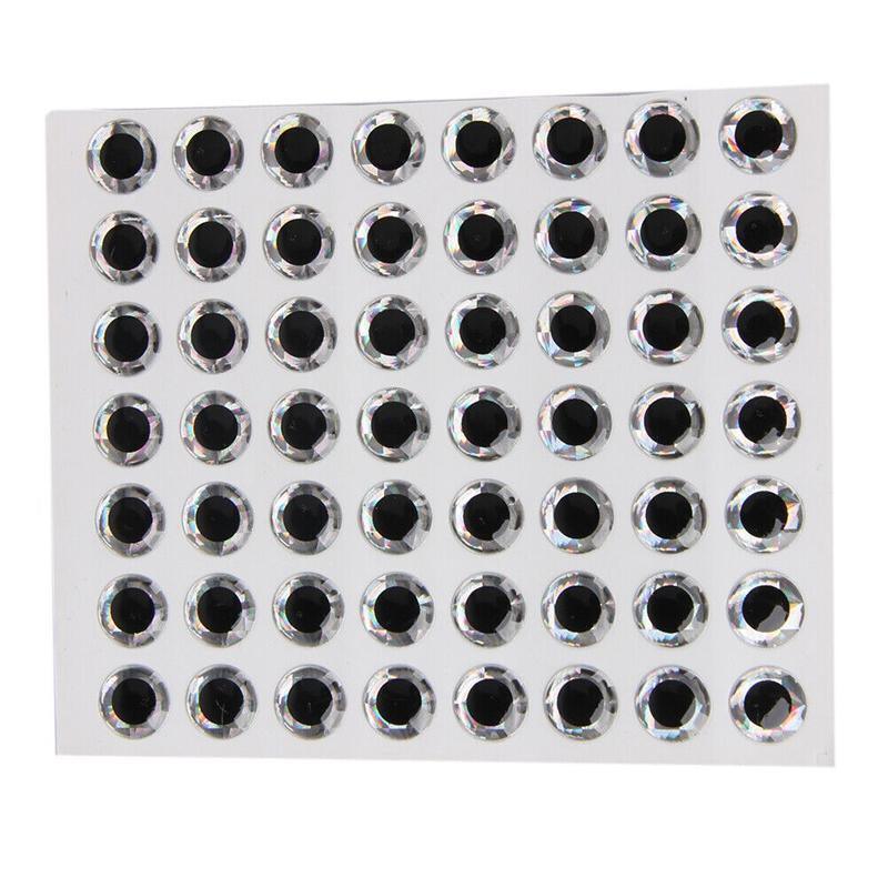 100PCS Fish Eyes 3D Holographic Lure Eyes Fly Tying Jigs Crafts Dolls - 100PCS / 5mm / Silver V528-9360312204253