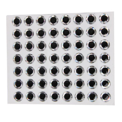 100PCS Fish Eyes 3D Holographic Lure Eyes Fly Tying Jigs Crafts Dolls - 100PCS / 5mm / Silver V528-9360312204253