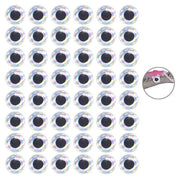 100PCS Fish Eyes 3D Holographic Lure Eyes Fly Tying Jigs Crafts Dolls - 100PCS / 5mm / Silver V528-9360312204253