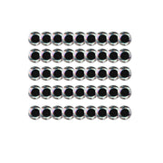 100PCS Fish Eyes 3D Holographic Lure Eyes Fly Tying Jigs Crafts Dolls - 100PCS / 5mm / Silver V528-9360312204253