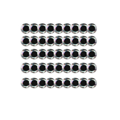 100PCS Fish Eyes 3D Holographic Lure Eyes Fly Tying Jigs Crafts Dolls - 100PCS / 5mm / Silver V528-9360312204253