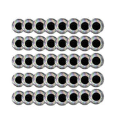 100PCS Fish Eyes 3D Holographic Lure Eyes Fly Tying Jigs Crafts Dolls - 100PCS / 5mm / Silver V528-9360312204253
