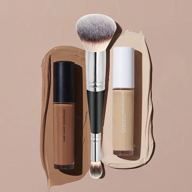 Double Ended Makeup Brush Liquid Foundation Powder Eyeshadow Cosmetic Brush Tool V528-9360312204284