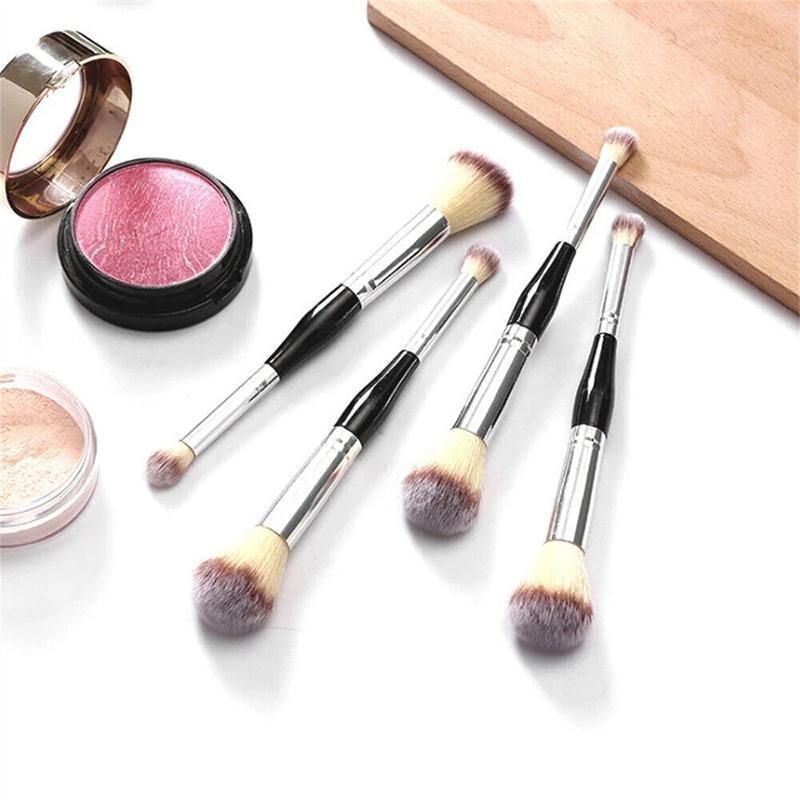 Double Ended Makeup Brush Liquid Foundation Powder Eyeshadow Cosmetic Brush Tool V528-9360312204284