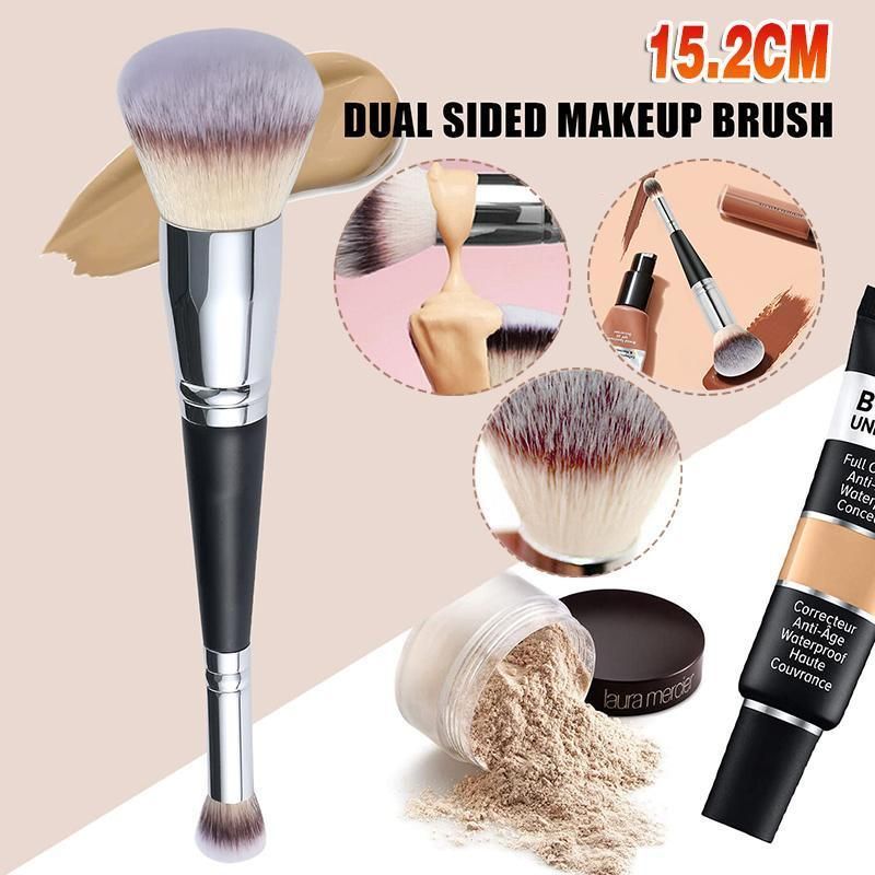 Double Ended Makeup Brush Liquid Foundation Powder Eyeshadow Cosmetic Brush Tool V528-9360312204284