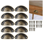 30X Modern Cup Cabinet Handle Knob Drawer Furniture Door Pull Shell Cupboard - Black V528-9360312205694