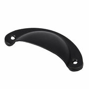 30X Modern Cup Cabinet Handle Knob Drawer Furniture Door Pull Shell Cupboard - Black V528-9360312205694