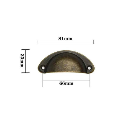30X Modern Cup Cabinet Handle Knob Drawer Furniture Door Pull Shell Cupboard - Black V528-9360312205694