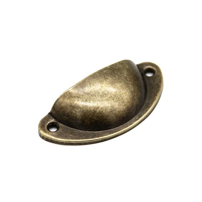 30X Modern Cup Cabinet Handle Knob Drawer Furniture Door Pull Shell Cupboard - Black V528-9360312205694