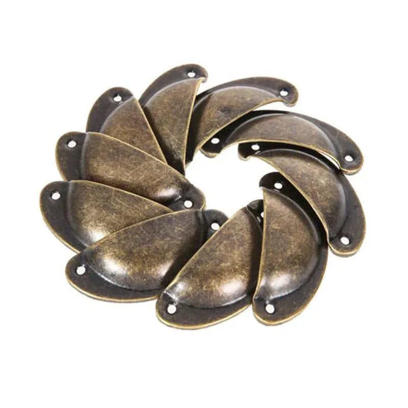 30X Modern Cup Cabinet Handle Knob Drawer Furniture Door Pull Shell Cupboard - Black V528-9360312205694