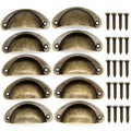 30X Modern Cup Cabinet Handle Knob Drawer Furniture Door Pull Shell Cupboard - Bronze V528-9360312205700