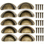 30X Modern Cup Cabinet Handle Knob Drawer Furniture Door Pull Shell Cupboard - Bronze V528-9360312205700