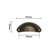 30X Modern Cup Cabinet Handle Knob Drawer Furniture Door Pull Shell Cupboard - Bronze V528-9360312205700