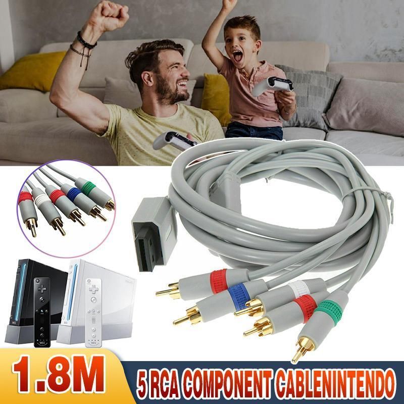 HDTV 5 RCA Component HD TV Audio Video Cable for Nintendo Wii amp WiiU U Console V528-9360312205861