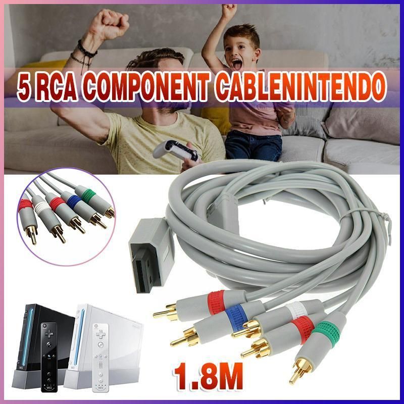 HDTV 5 RCA Component HD TV Audio Video Cable for Nintendo Wii amp WiiU U Console V528-9360312205861