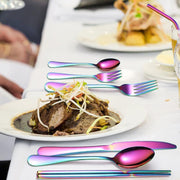 8PCS Portable Stainless Steel Travel Cutlery Set with Case for Camping Picnic Office V528-9360312206059