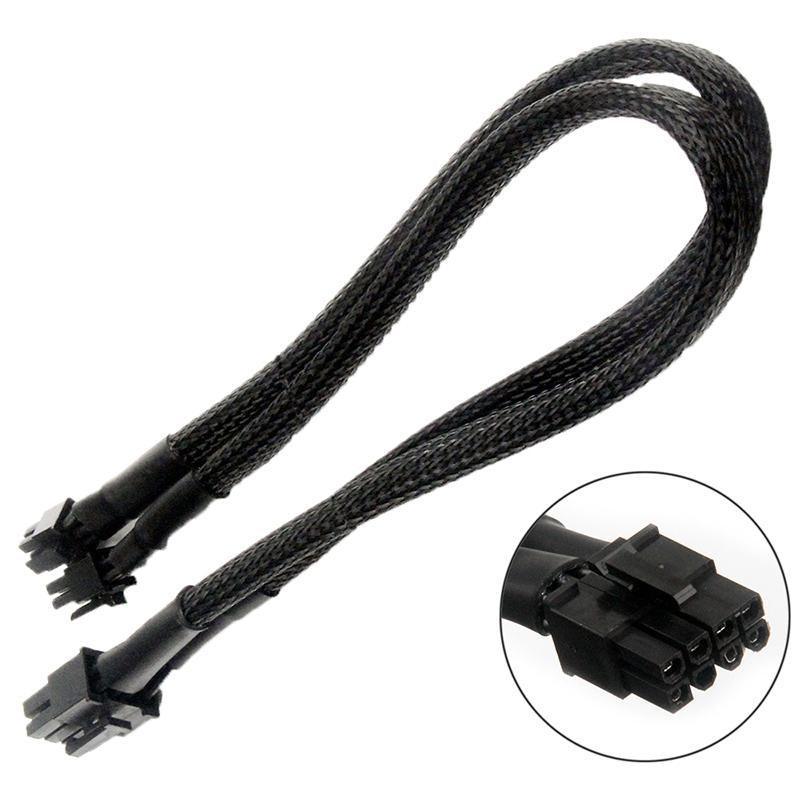 Dual Mini 6 Pin to 8 Pin PCI-E Video Card Power Cable Y Splitter 18AWG Mac Pro V528-9360312206783