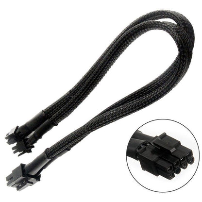 Dual Mini 6 Pin to 8 Pin PCI-E Video Card Power Cable Y Splitter 18AWG Mac Pro V528-9360312206783