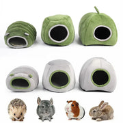 Soft Small Animal Guinea Pig Cozy Warm Pet Tent Hamster House Hideout Cave Bed - Grey-Pyramid V528-9360312206905