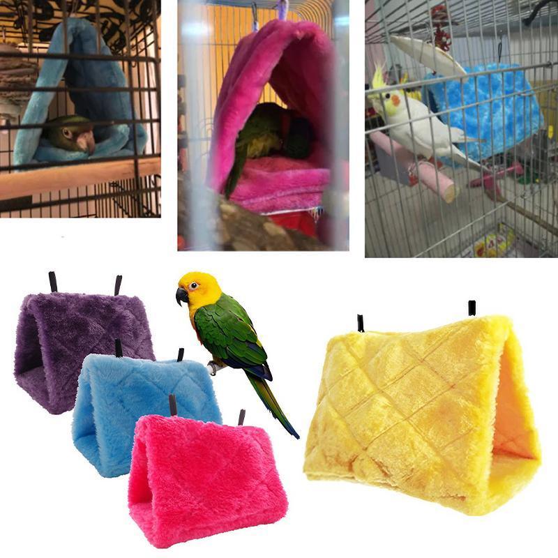 Pet Bird Parrot Parakeet Budgie Warm Hammock Cage Hut Tent Bed Hanging Cave - Blue V528-9360312206943