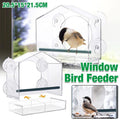 Clear Acrylic Window Bird Feeder with Strong Suction Cups and Removable Seed Tray V528-9360312207025