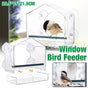 Clear Acrylic Window Bird Feeder with Strong Suction Cups and Removable Seed Tray V528-9360312207025