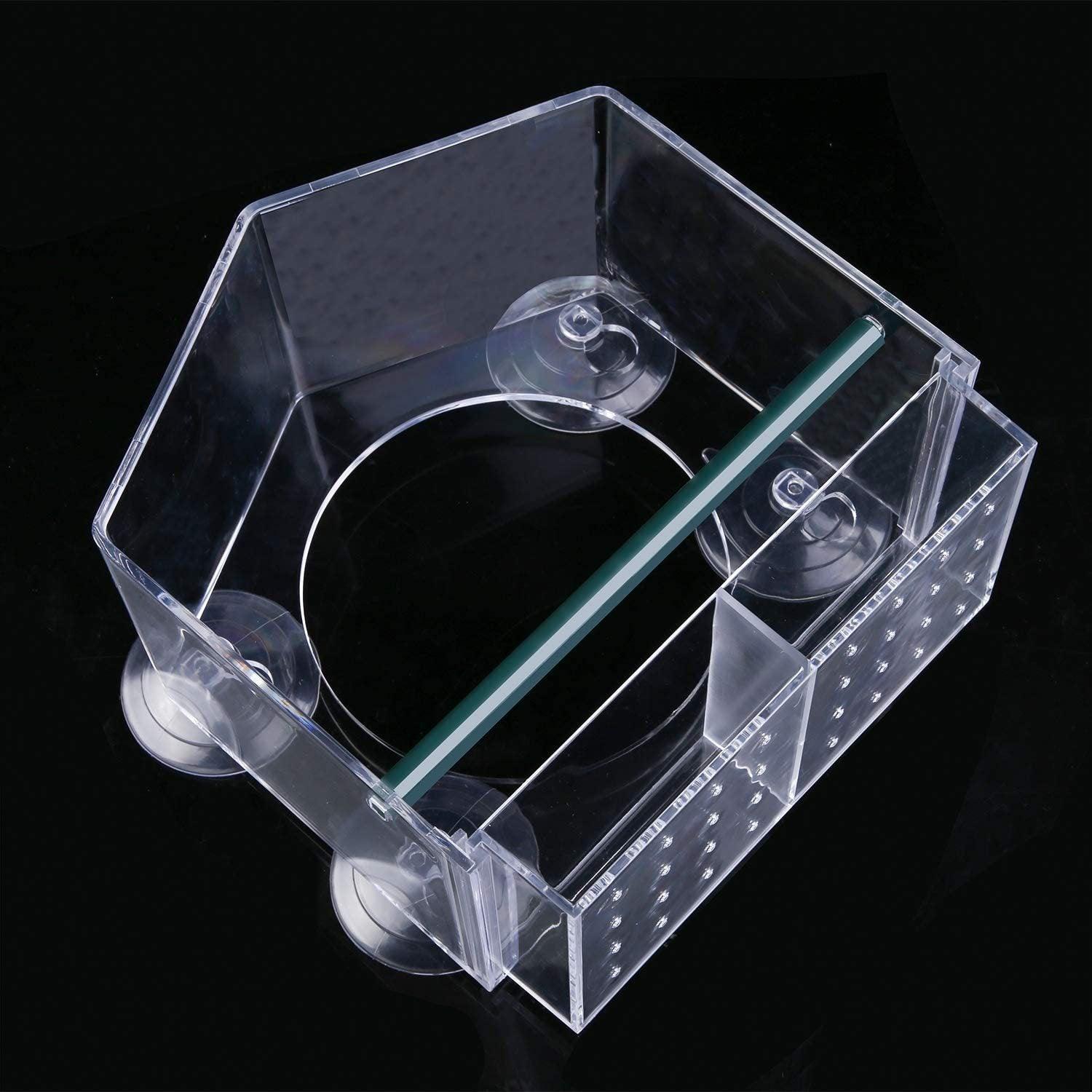 Clear Acrylic Window Bird Feeder with Strong Suction Cups and Removable Seed Tray V528-9360312207025