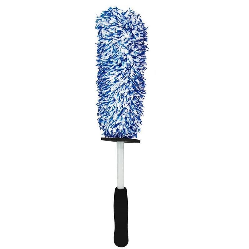 Car Wheel Cleaning Brush Tool Alloy Soft Bristle - Black+White V528-9360312214528